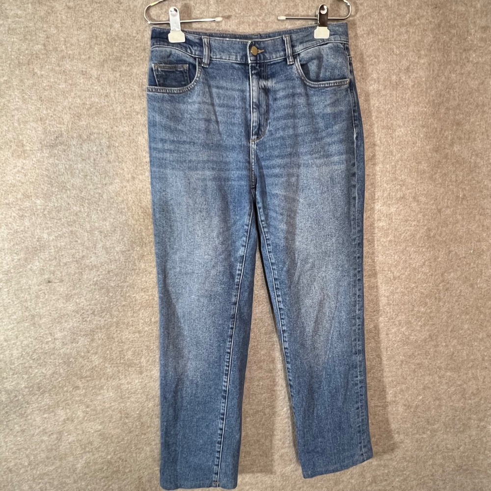 DL1961 Patti Straight Jeans Women 29 Oasis Cuffed High Rise Vintage Ankle